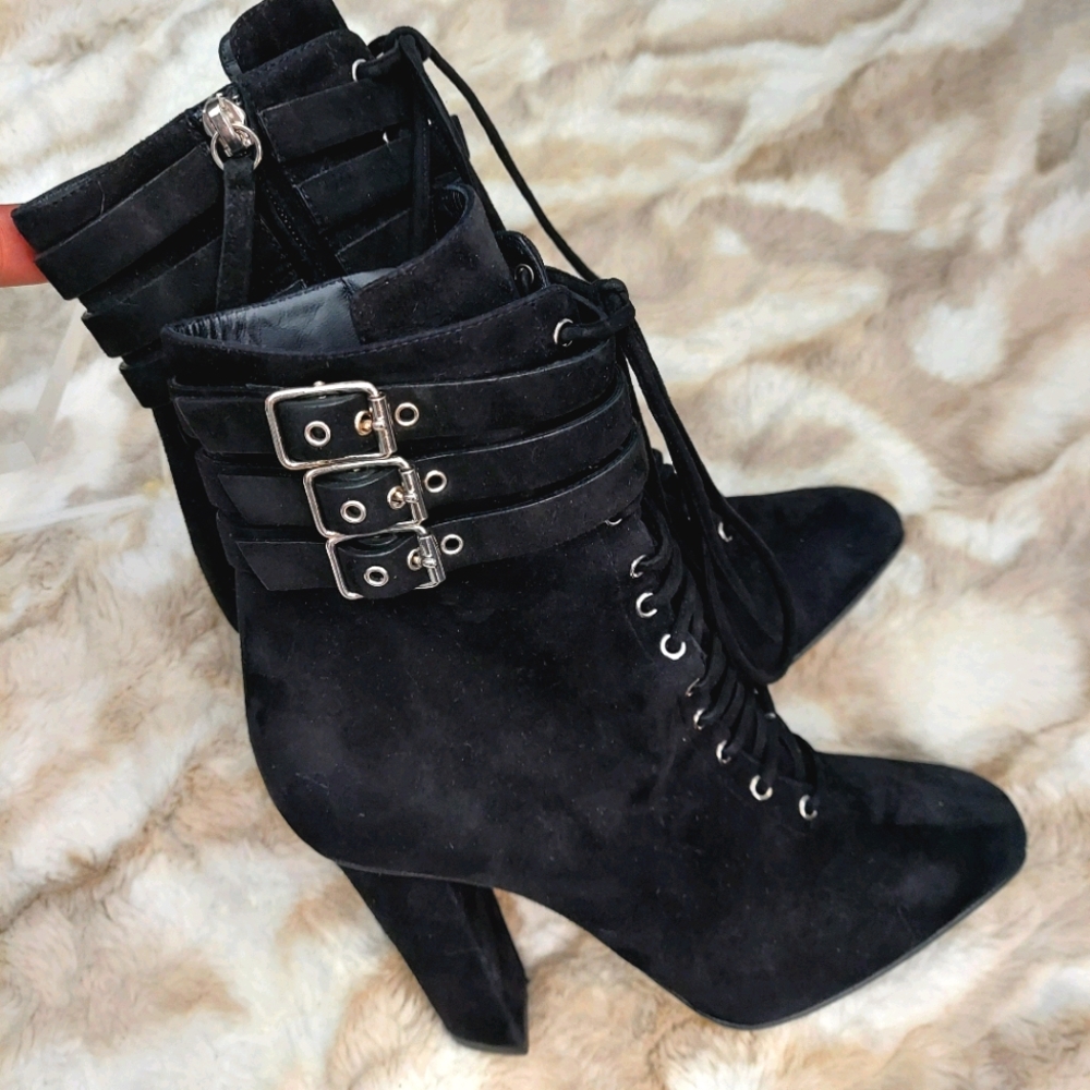 Giuseppe Zanotti Lace-up Ankle Boots, sz 7.5